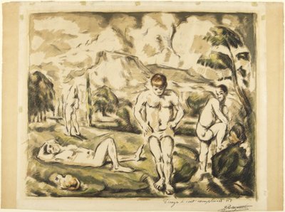 Fürdőzők alkotó: Paul Cézanne