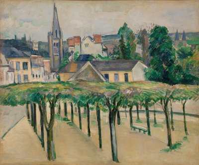 A Saint-Aspais-templom a Melun-i Place de la Préfecture felől nézve alkotó: Paul Cézanne