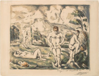 A nagy fürdőzők (Les Baigneurs) alkotó: Paul Cézanne