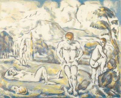 A fürdőzők (nagy tányér) alkotó: Paul Cézanne