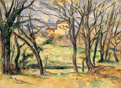 Fák és házak a Jas de Bouffan közelében alkotó: Paul Cézanne