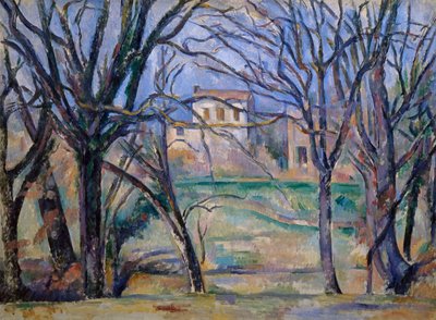Fák és házak alkotó: Paul Cézanne