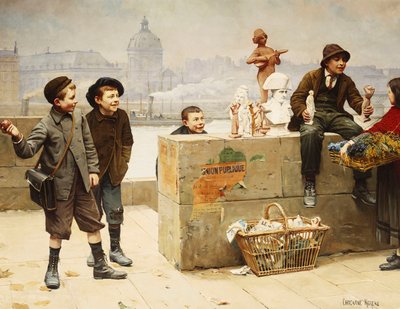 A fiatal árusok alkotó: Paul Charles Chocarne-Moreau