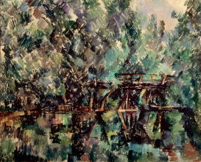 Híd egy tó felett, 1898. alkotó: Paul Cézanne