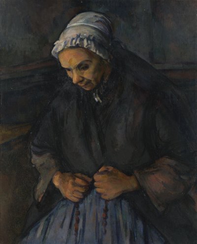 Egy öregasszony rózsafüzérrel, c. 1895 alkotó: Paul Cézanne