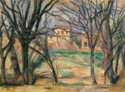 Fák és házak alkotó: Paul Cézanne