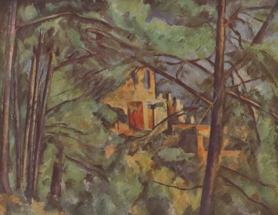 Château Noir a fák mögött alkotó: Paul Cézanne
