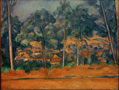 Falu a fák mögött alkotó: Paul Cézanne