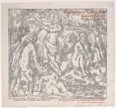 Kiállítási katalógus borítója egy Cézanne-bemutatóhoz a Galerie Vollardban 1898. május 9-június 10...., 1898. alkotó: Paul Cézanne