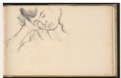 ábra Fej a kézre támasztva alkotó: Paul Cézanne
