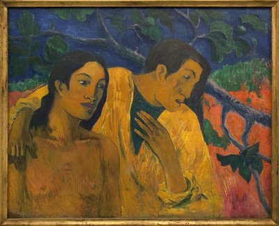 Repülés (tahiti idill). Paul Gauguin (1848-1903) festménye, Olaj, vászon alkotó: Paul Cézanne