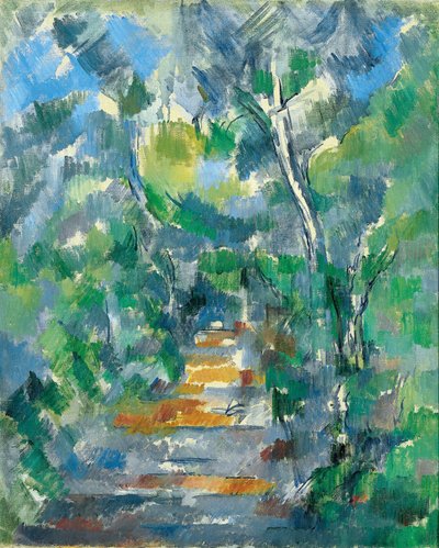 Erdei jelenet (Út a Mas Jolie-tól a Château noir-ig) alkotó: Paul Cézanne