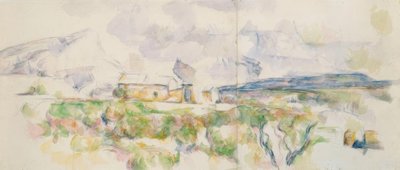 A Sainte-Victoire hegy a Lauves felől nézve alkotó: Paul Cézanne