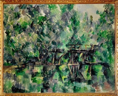 A híd a tó felett alkotó: Paul Cézanne