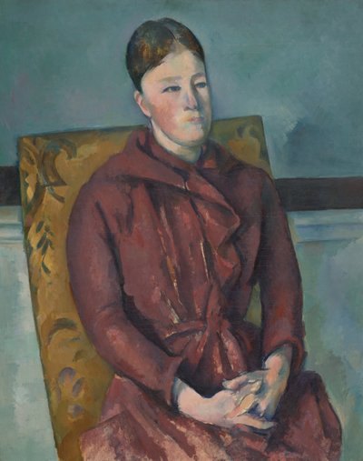 Madame Cezanne egy sárga székben alkotó: Paul Cézanne