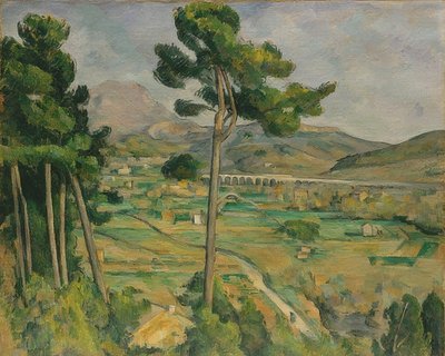 Mont Sainte-Victoire és az Arc folyó völgyének viaduktja. 1882-85 alkotó: Paul Cézanne