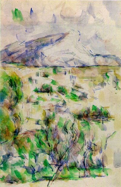 Mont Sainte Victoire, les Lauves, 1902-06 (Wc és ceruza papíron) alkotó: Paul Cézanne