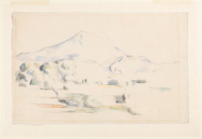 Montagne Sainte-Victoire, 1885-87 körül (grafit és akvarell fektetett papíron) alkotó: Paul Cézanne