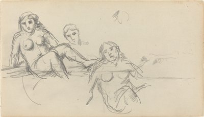 Ülő fürdőző [verso], 18821885. alkotó: Paul Cézanne