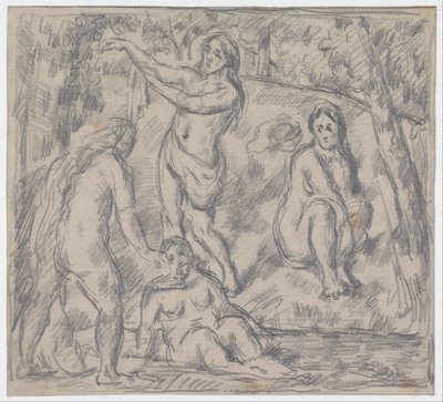 Négy fürdőző nő tanulmánya alkotó: Paul Cézanne