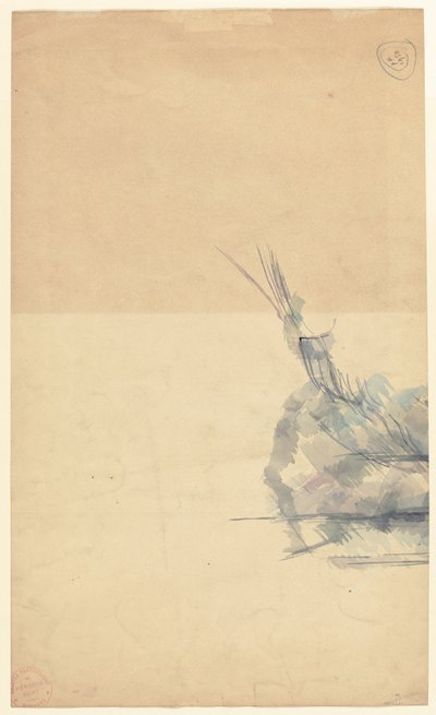 Egy szikla tanulmányozása [verso] alkotó: Paul Cézanne