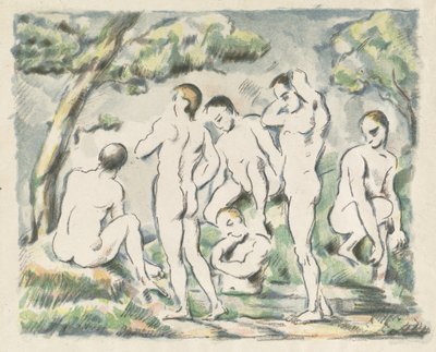 A fürdőzők (kis tányér) alkotó: Paul Cézanne