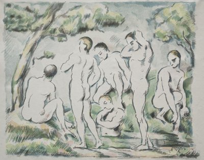 A fürdőzők alkotó: Paul Cézanne