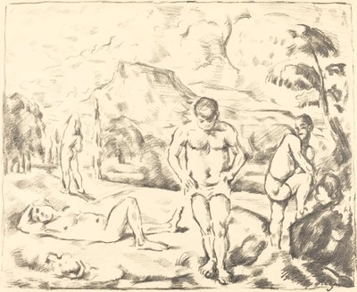 A fürdőzők nagytányérja, 1896-1897. alkotó: Paul Cézanne