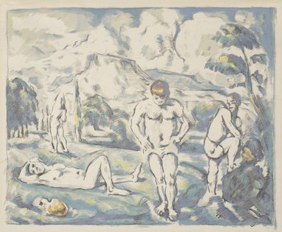 A fürdőzők: Nagytányér, 1898 alkotó: Paul Cézanne