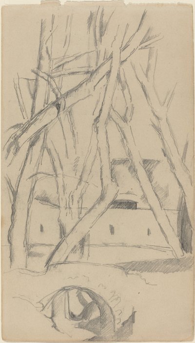 A kis híd [recto], c. 1880. alkotó: Paul Cézanne