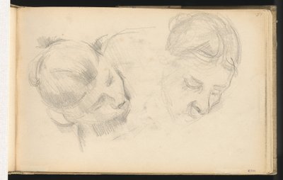 Két női fej alkotó: Paul Cézanne