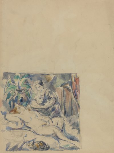 Ébredés [verso] alkotó: Paul Cézanne