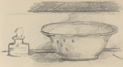 Mosdó és illatpalack [recto], 18771881. alkotó: Paul Cézanne
