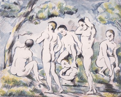 A kis fürdőzők alkotó: Paul Cézanne, Auguste Clot