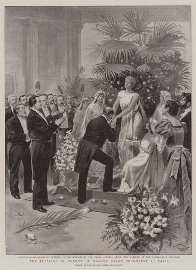 A Madame Sarah Bernhardt tiszteletére rendezett fesztivál Párizsban alkotó: Paul Destez