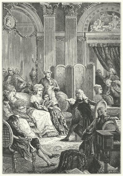 Szalon XVI. Lajos francia uralkodásának kezdetén alkotó: Paul Dominique Philippoteaux