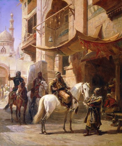 Arab harcosok egy utcában, alkotó: Paul Dominique Philippoteaux