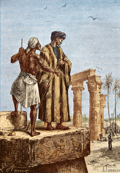 Ibn Battuta Egyiptomban, a 19. század közepe alkotó: Paul Dumouza