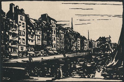 Honfleur – A régi medence, 1919 alkotó: Paul Elie Gernez