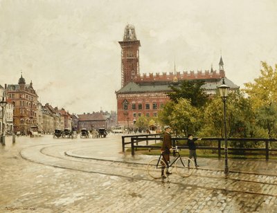 Raadhuspladsen, Koppenhága, 1893 alkotó: Paul Fischer
