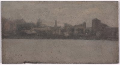 The Thames at Battersea (olaj az akadémia tábláján) alkotó: Paul Fordyce Maitland