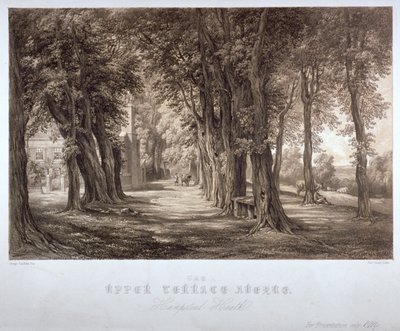 The Upper Terrace Avenue, Hampstead Heath, London, 1840 alkotó: Paul Gauci