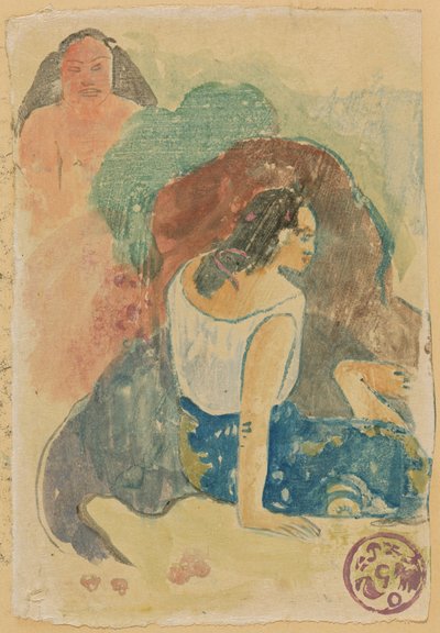 Az ördög szavai [recto] alkotó: Paul Gauguin
