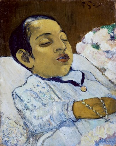 ""Atiti"" A halott gyermek az ágyban - Paul Gauguin festménye alkotó: Paul Gauguin