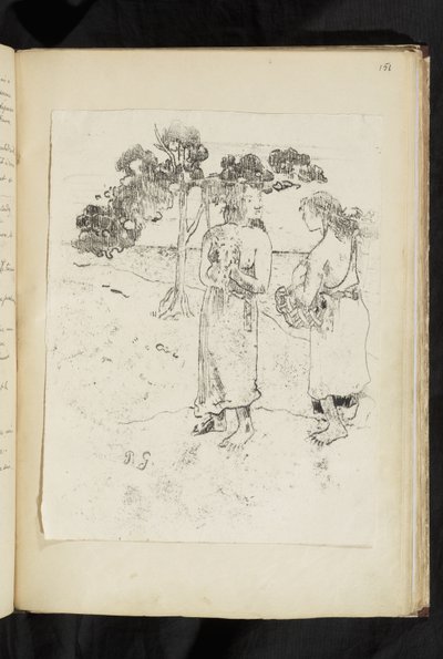 Előtte és utána - Két nő beszélget egy tájban alkotó: Paul Gauguin