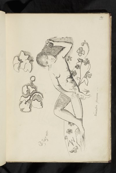 Előtte és utána - "Dekoratív személy" rajz alkotó: Paul Gauguin