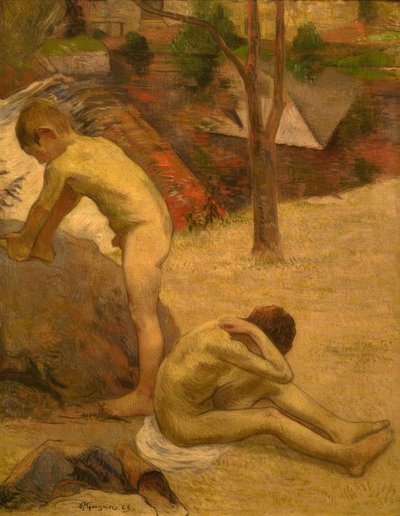 Breton fiúk fürdenek alkotó: Paul Gauguin
