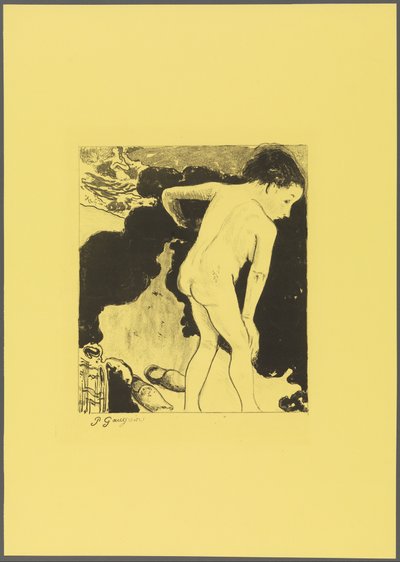 Badende in der Bretagne, aus der "Volpini Suite: Dessins lithographiques" alkotó: Paul Gauguin