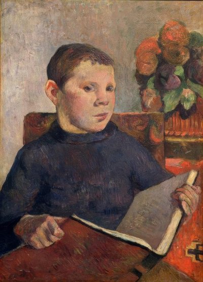 Clovis fiának portréja könyvvel alkotó: Paul Gauguin