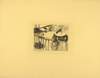 Breton nők a kerítés mellett alkotó: Paul Gauguin
